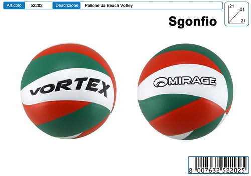 PALLONE PLASTICA VOLLEY VORTEX ITALIA