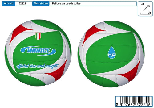 PALLONE CUOIO VOLLEY ITALIA GREEN