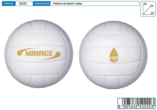 PALLONE CUOIO VOLLEY BIANCO