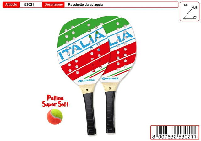 RACCHETTE BEACH TENNIS ITALIA CM.8