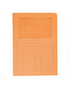 Cartellina con finestra aperta in due lati arancio