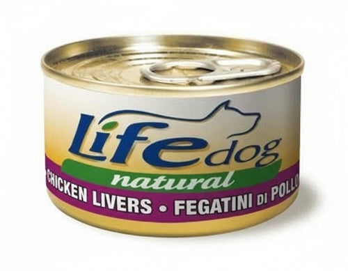 Life Pet Care Dog Natural Scatoletta Fegatini di Pollo per Cani 90gr