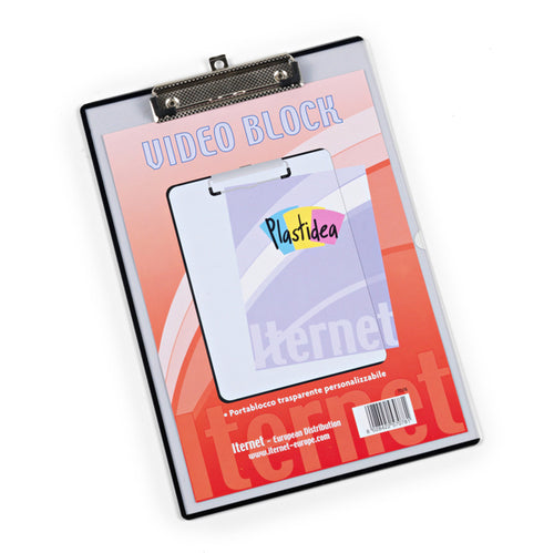 Portablocco A4 Personalizzabile In Ppl Trasparente Con Molla In Metallo