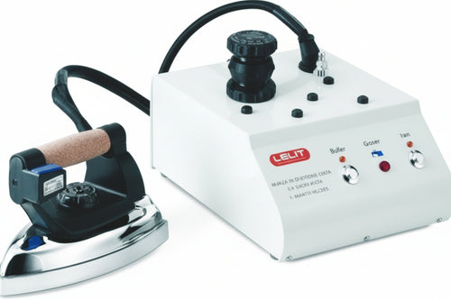 Lelit ps21 ferro da stiro a caldaia 800 w 1,4 l acciaio inossidabile nero, acciaio inossidabile