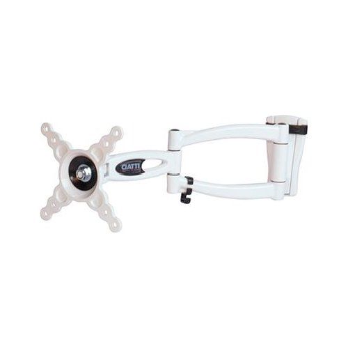 Supporto monitor parete in alluminio bianco eltris100 bianco