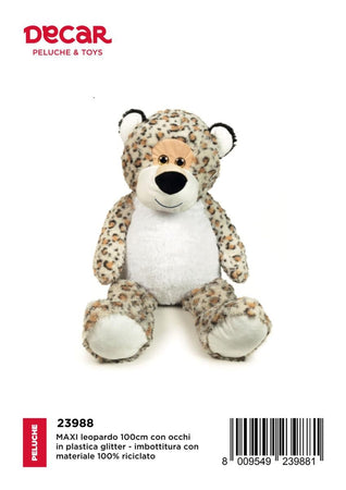 PELUCHE LEOPARDO BICOLOR CM. 100