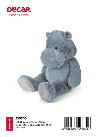 PELUCHE IPPOPOTAMO CM.100