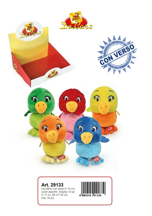 PELUCHE UCCELLINO C/VERSO H.15