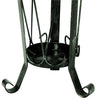Portaombrelli in ferro battuto h 48 cm nero con pomelli in ottone