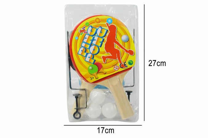 Set 2 Racchette Ping Pong + 3 Palline