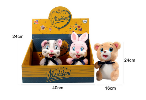 Peluche Animali 3 Assortimenti 23cm