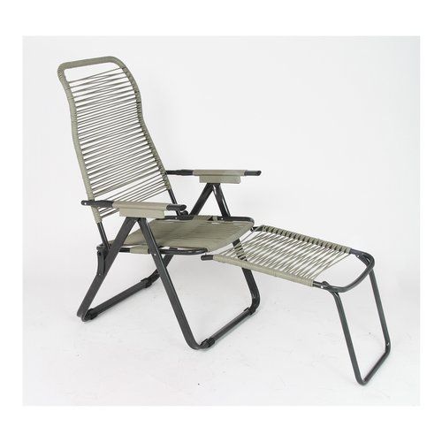 Sedia sdraio con poggiapiedi metal f.a.r. 5cordopes cordonata tortora