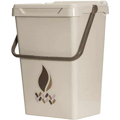 Secchio con coperchio e manico porta pellet per stufa e camino h 51 cm