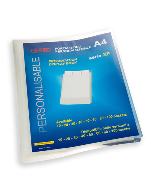 Portalistino 100 fogli A4 trasparente personalizzabile