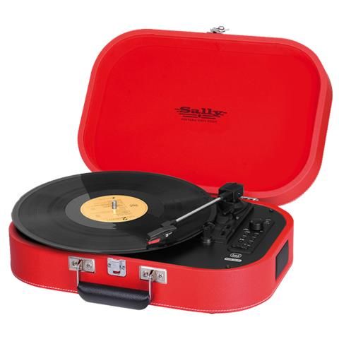 Trevi sally giradischi stereo wireless usb aux-in batteria ricaricabile tt 1020 bt rosso - 0T102002