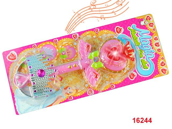 BACCHETTA MAGICA LUMINOSA CM.31 C/CORONA