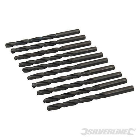 Punte metriche trapano Jobber HSS-R 10 pezzi acciaio temperato Silverline silverline