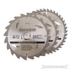 Silverline Lame per seghe circolari in TCT da 20 24 40 denti 3p.zi Silverline