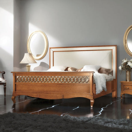 MOBILI 2G - Camera da letto classica imbottita traforata legno bassano