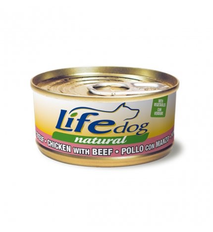 Life Pet Care Dog Natural Scatoletta Pollo e Manzo per Cani 90gr