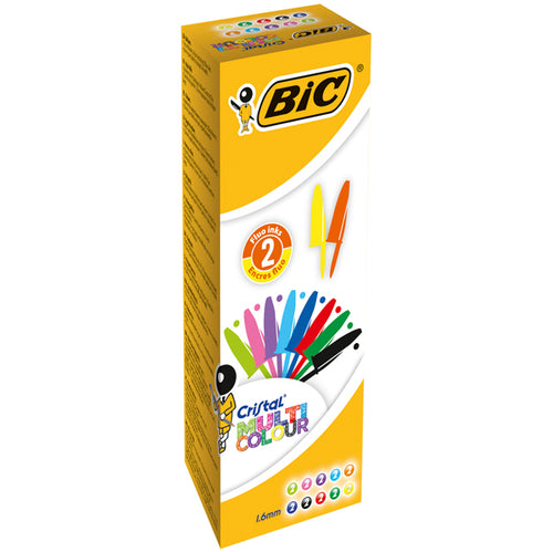 Scatola 20 Penna Sfera Cristal Multicolor 1,6Mm Ink Ass. Bic