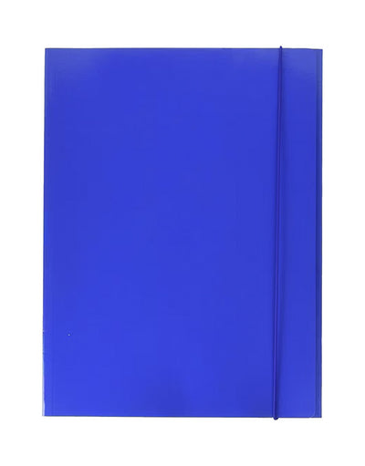 Cartellina 3 lembi con elastico blu