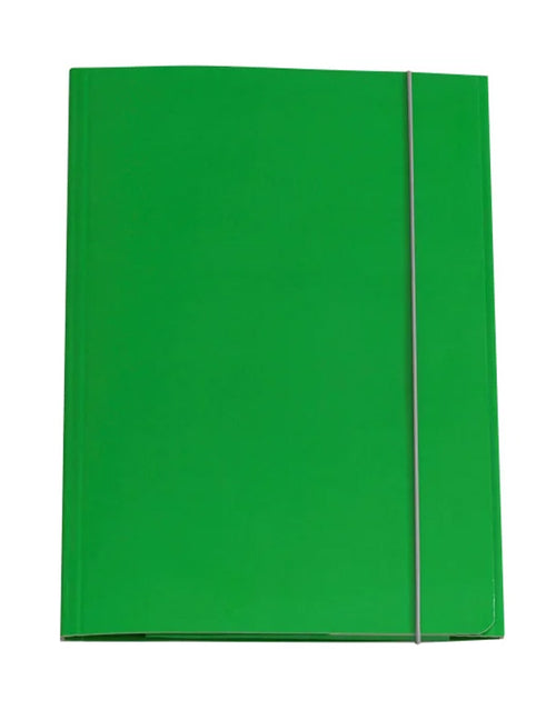 Cartellina 3 lembi con elastico verde