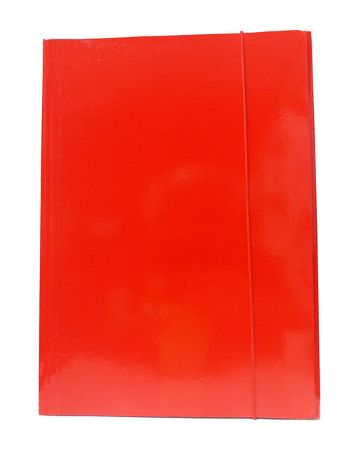 Cartellina 3 lembi con elastico rossa