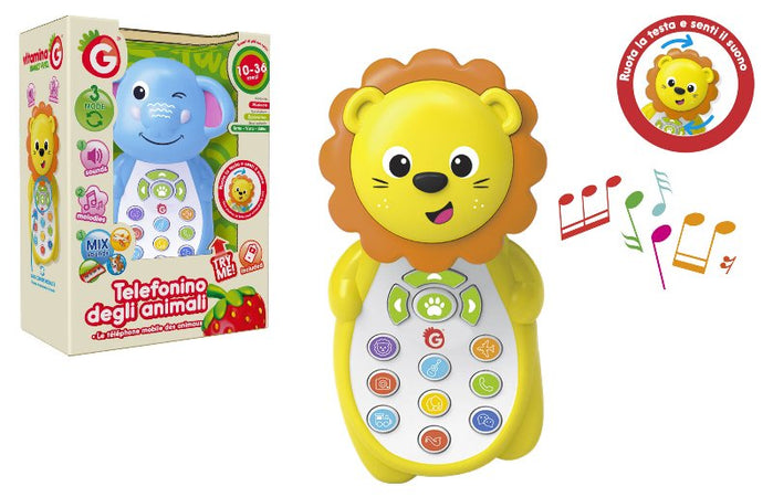 Telefono Animale con Suoni e Musiche 2 Assortimenti