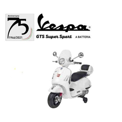 Moto elettrica globo 39985 spidko vespa gts super sport 12v bianco