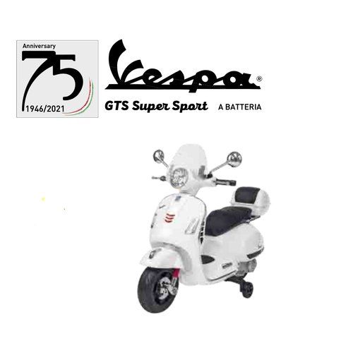 Moto elettrica globo 39985 spidko vespa gts super sport 12v bianco