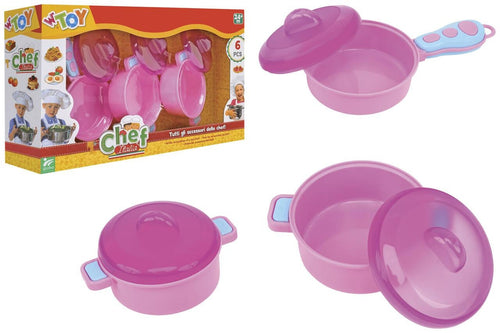 PENTOLE ROSA 6 PZ CHEF