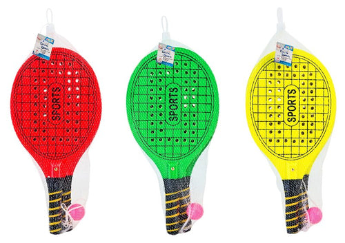 Racchette Spiaggia 42.7x20.8x0.8cm con pallina in 3 colori