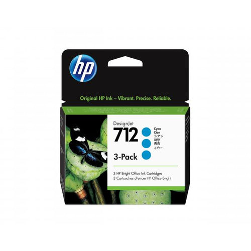 HP 712 - confezione da 3 - 29 ml - ciano - originale - DesignJet