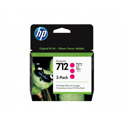 HP 712 - confezione da 3 - 29 ml - magenta - originale