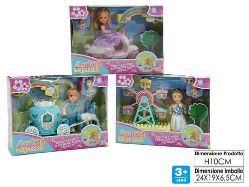 BAMBOLA SCOOTER AMICI A SPASSO 3 ASS