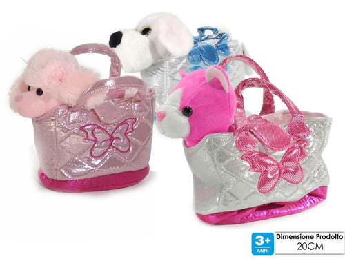 BORSA PELUCHE CANE 4 ASS