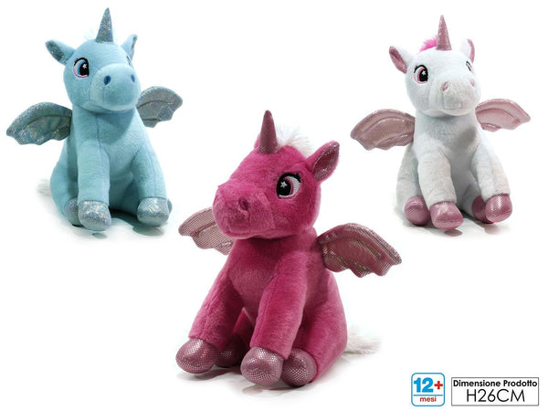 PELUCHE UNICORNO SEDUTO MORBIDOSI
