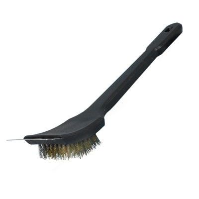 Spazzola in ferro con spatola per barbecue e griglia da 30 cm