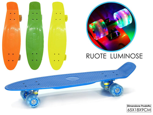 SKATEBORD PLASTICA CON LUCI