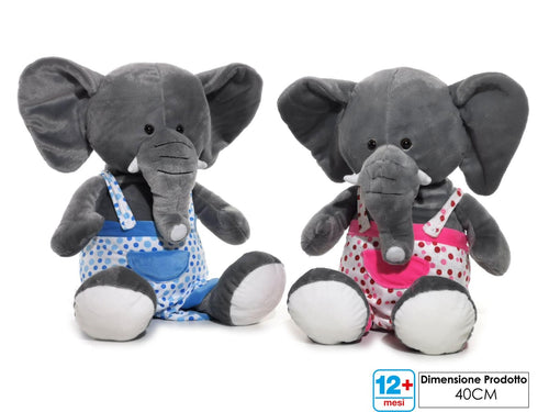 PELUCHE ELEFANTE C/TUTA H.40