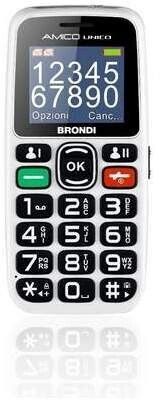Brondi amico unico 4,57 cm (1.8) nero, bianco telefono di livello base - BROAMICOUNICOW