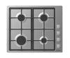 Candy idea chg6lx acciaio inox da incasso 60 cm gas 4 fornello(i) - 33801967