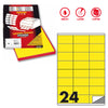 Etichetta Adesiva C/500 Giallo Fluo 100Fg A4 70X36Mm (24Et/Fg Markin