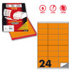 Etichetta Adesiva C/500 Arancio Fluo 100Fg A4 70X36Mm (24Et/Fg Markin