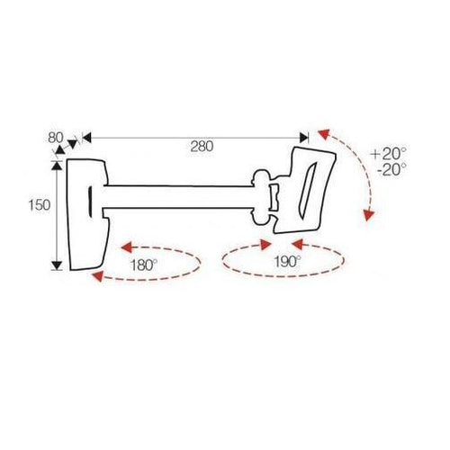 Amom06077 - staffa 2 snodi inclin 200x100 staffa 2 snodi inclin 200x100 - amom06077 - amom06077 - AMOM06077