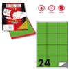 Etichetta Adesiva C/500 Verde Fluo 100Fg A4 70X36Mm (24Et/Fg Markin