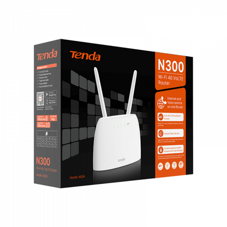 Router Tenda 4G06 - Wireless Wi-Fi - 300 Mbps 4G VoLTE