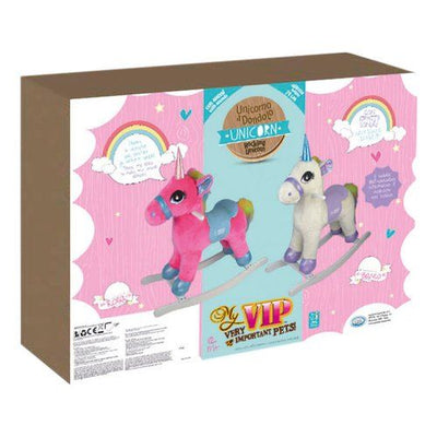 Cavallino dondolo ods 36587 my vip rocking unicorn con suoni rosa