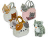 PELUCHE BORSA GATTO 3 ASS